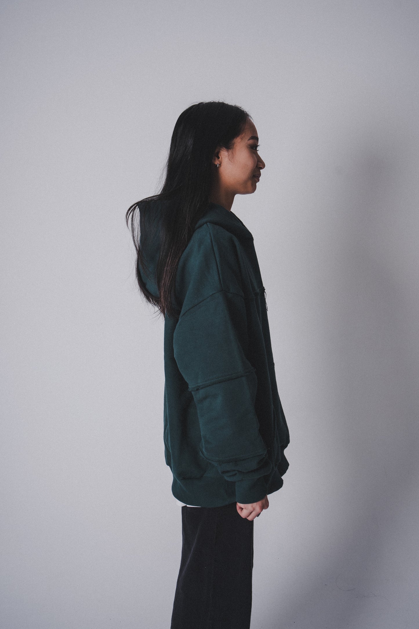Hoodie "ZBAGGOWANI" Bottle Green