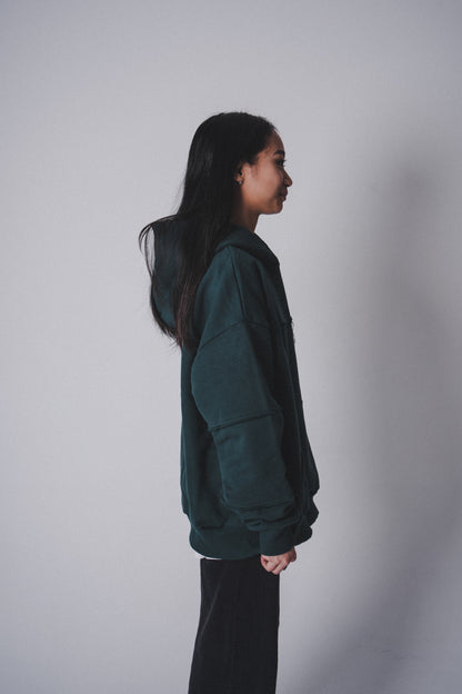 Hoodie "ZBAGGOWANI" Bottle Green