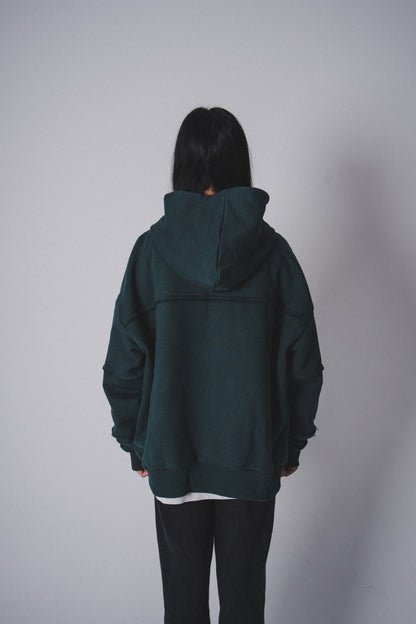 Hoodie "ZBAGGOWANI" Bottle Green